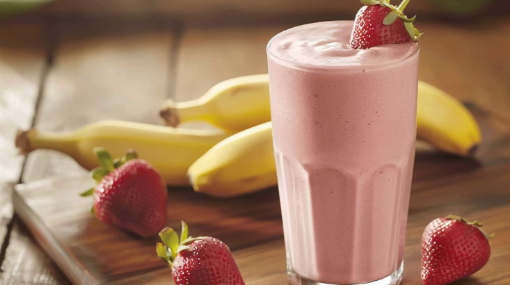 strawberry banana protein smoothie